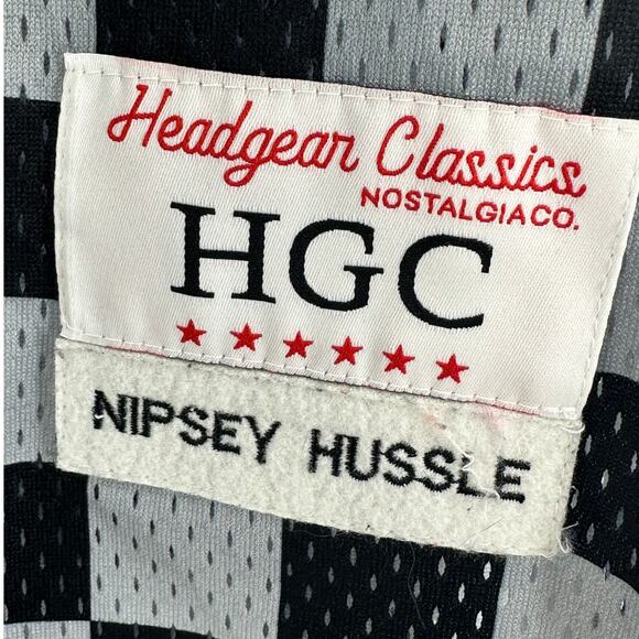 Headgear Classics Nipsey Hussle Crenshaw Jersey Small Black Blue Checkered #60 - Picture 6 of 6